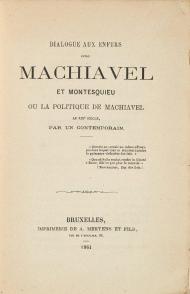 Dialogo agli Inferi tra Machiavelli e Montesquieu